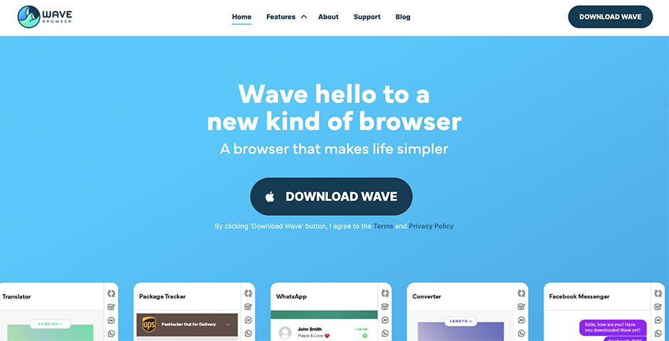 Wave Browser | Honoree | 2024 The Webby Awards