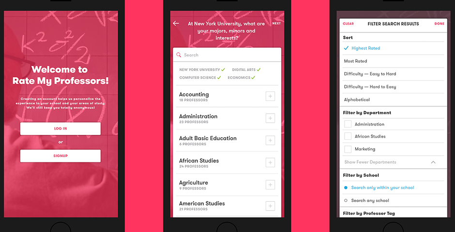 Rate My Professors iOS App