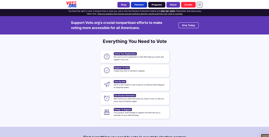 Vote.org’s Digital Tools for Voter Registration, Education ...