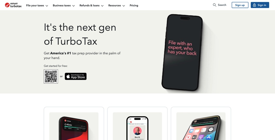 Intuit TurboTax iOS App | Nominee | 2026 The Webby Awards
