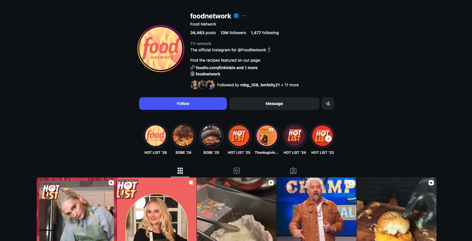 Food Network Socials | Nominee | 2026 The Webby Awards