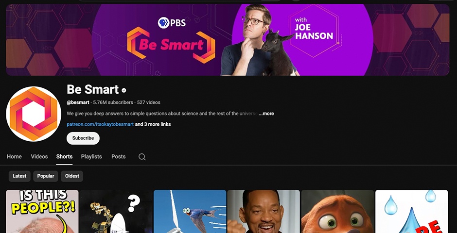 Be Smart YouTube Shorts | Nominee | 2026 The Webby Awards