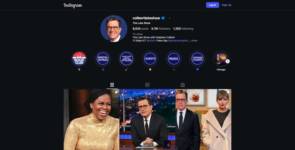 The Late Show with Stephen Colbert social media presence | The Webby Awards