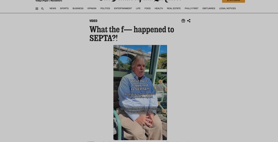 "What the f—" with Tom Fitzgerald, Philadelphia Inquirer transportation reporter