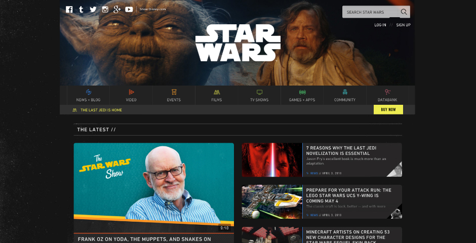 People's Voice / Webby Award Winner - starwars.com