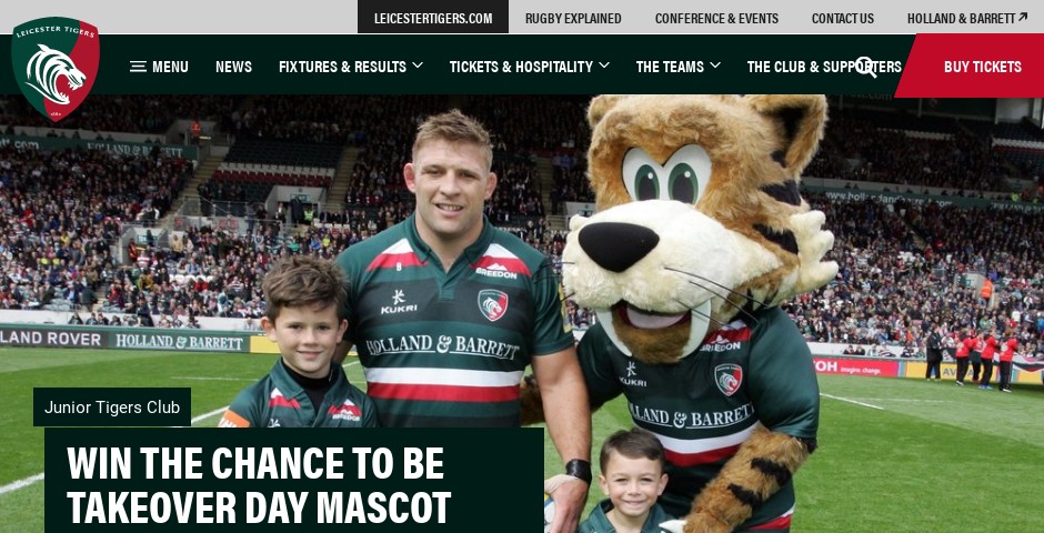 Nominee - Leicester Tigers Website