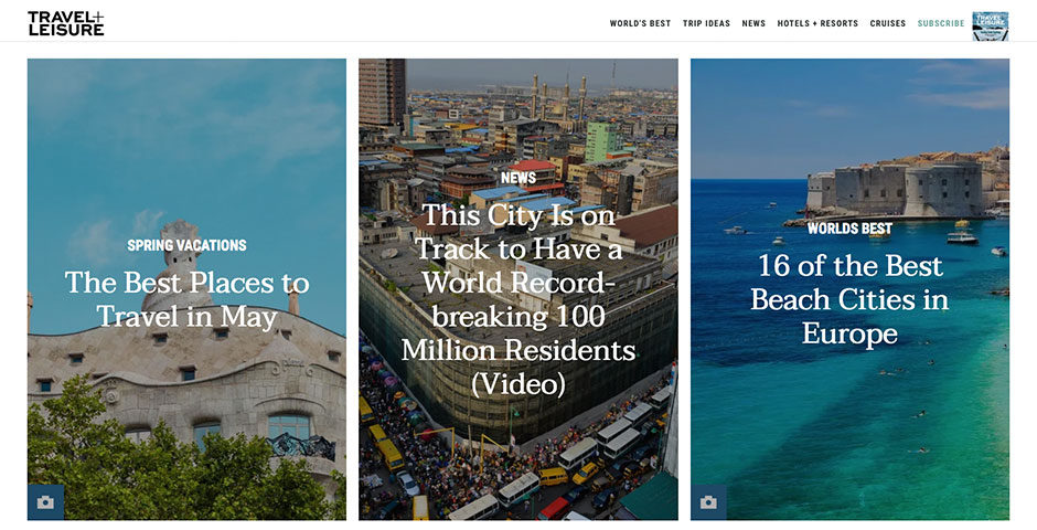 Nominee - Travel + Leisure