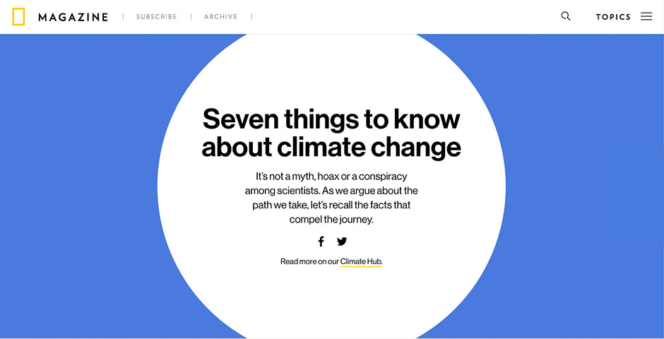 Webby Award Winner - Seven Things to Know About Climate Change