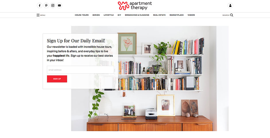 Nominee - Apartment Therapy Daily Newsletter