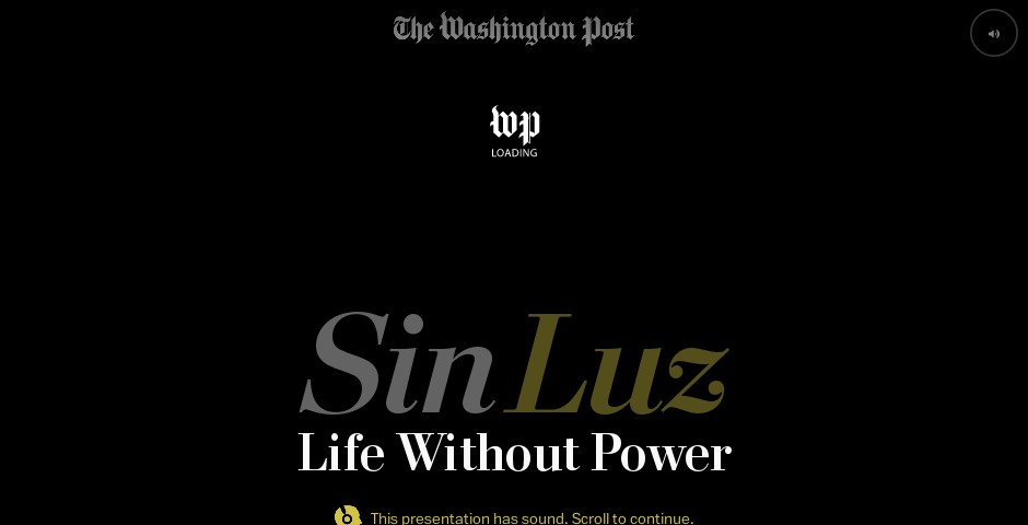 Nominee - Sin Luz: Life without power in Puerto Rico
