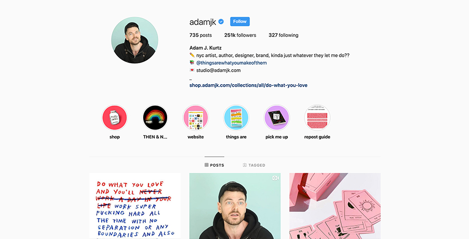 Nominee - adamjk “truly” personal brand because life is hard and we are all trying