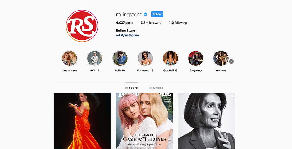 Nominee - Rolling Stone Instagram