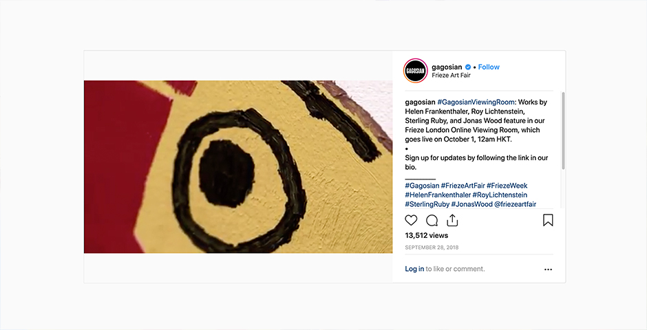 Nominee - Gagosian Frieze London Online Viewing Room