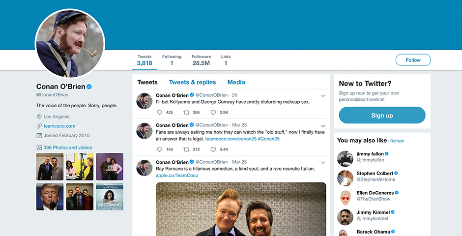 Webby Award Winner - @ConanOBrien