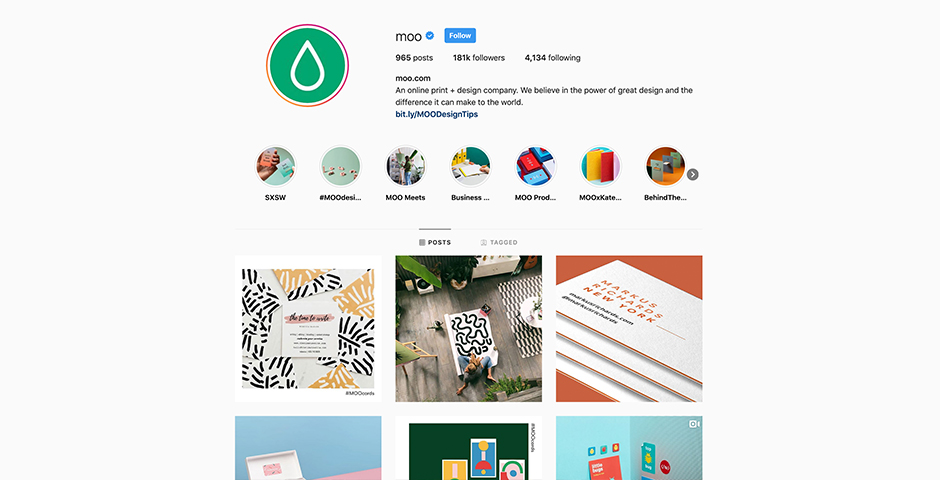 Nominee - MOO Mixed Social Posts
