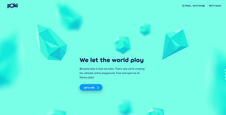 Webby Award Winner - Poki company website