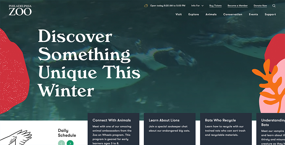 Philadelphia Zoo Web Redesign