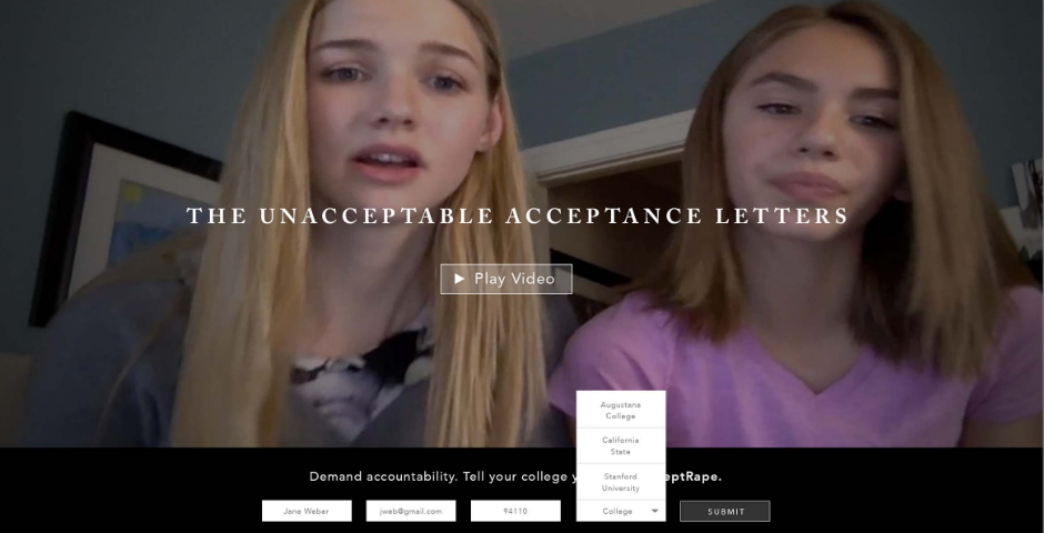 Honoree - Unacceptable Acceptance Letters