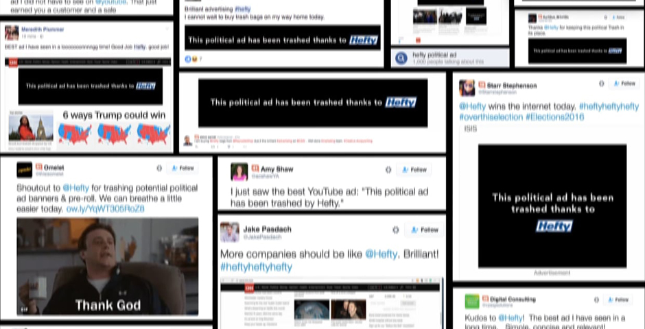 Nominee - Hefty Trashes Political Ads