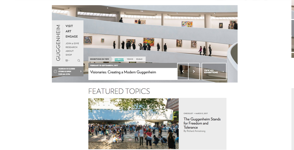 Honoree - Guggenheim.org Redesign