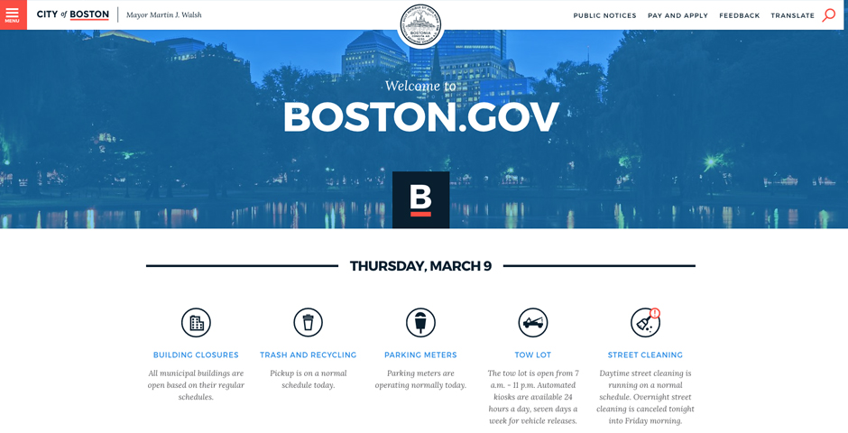 Honoree - Launching a redesigned Boston.gov
