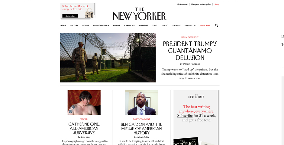 People's Voice / Webby Award Winner - The New Yorker