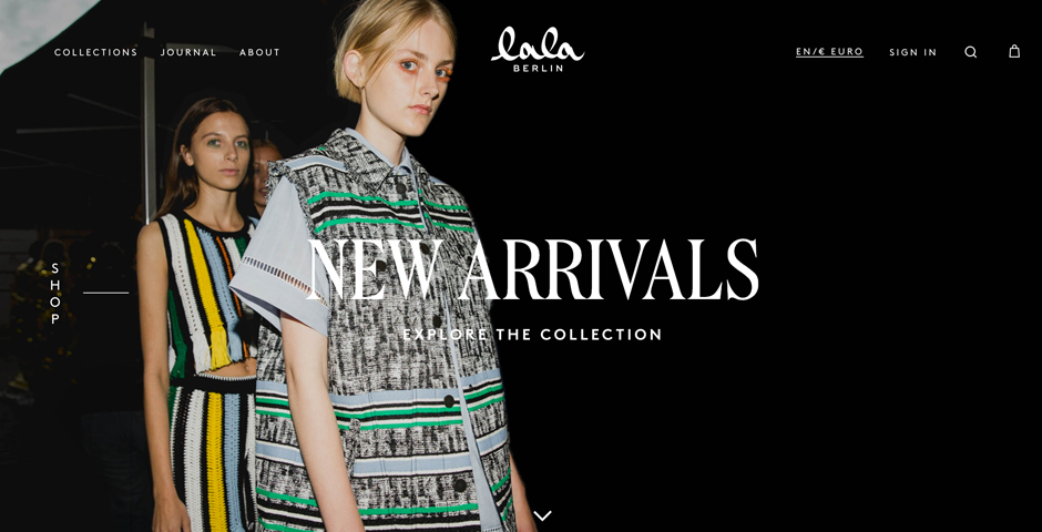 Honoree - lala Berlin Website Re-Design