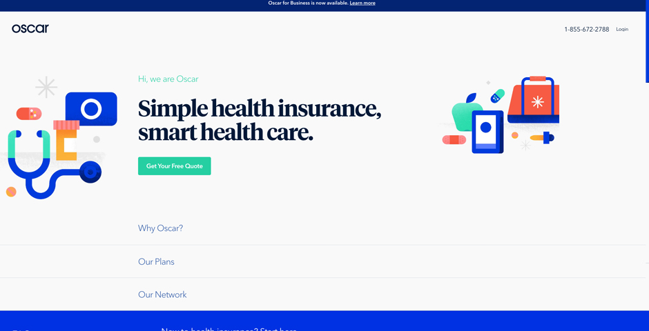Honoree - Oscar Health Insurance Sign Up