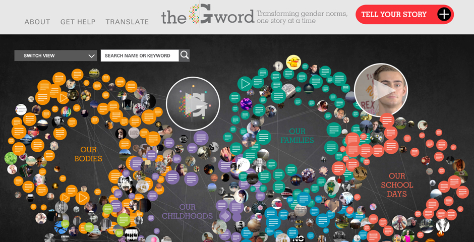Honoree - THE G WORD: Transforming gender norms, one story at a time