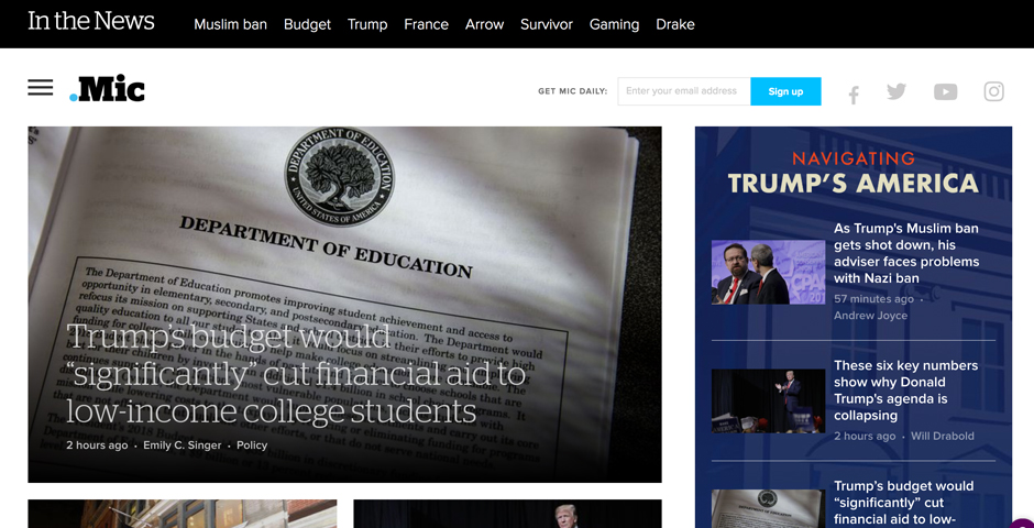 Honoree - Mic, The Most Trusted Voice in News for Young People