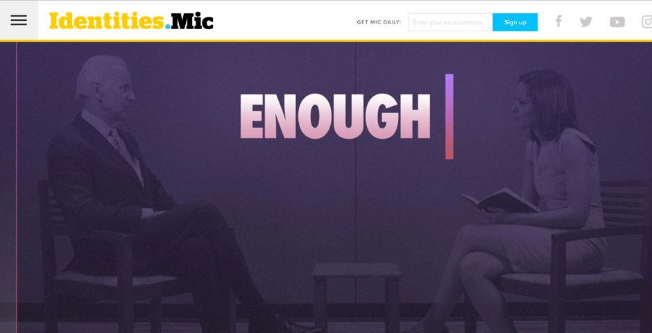 Honoree - Mic Interviews Joe Biden: Will This Strategy Finally Put an End to Sexual Assault on America’s College Campuses?