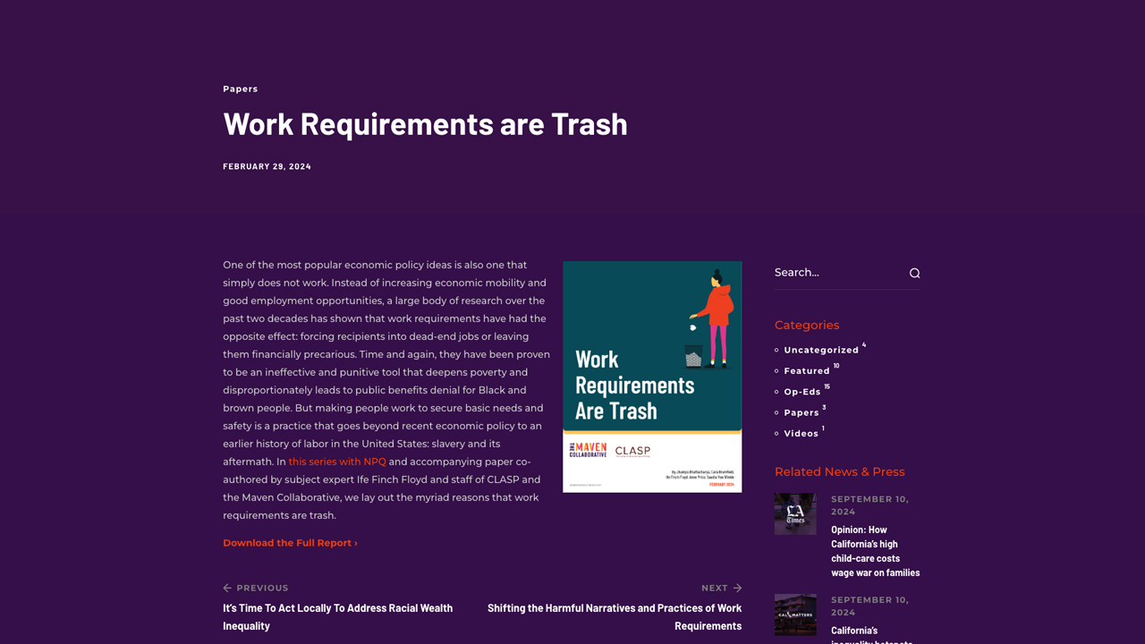 Work Requirements are Trash by The Maven Collaborative