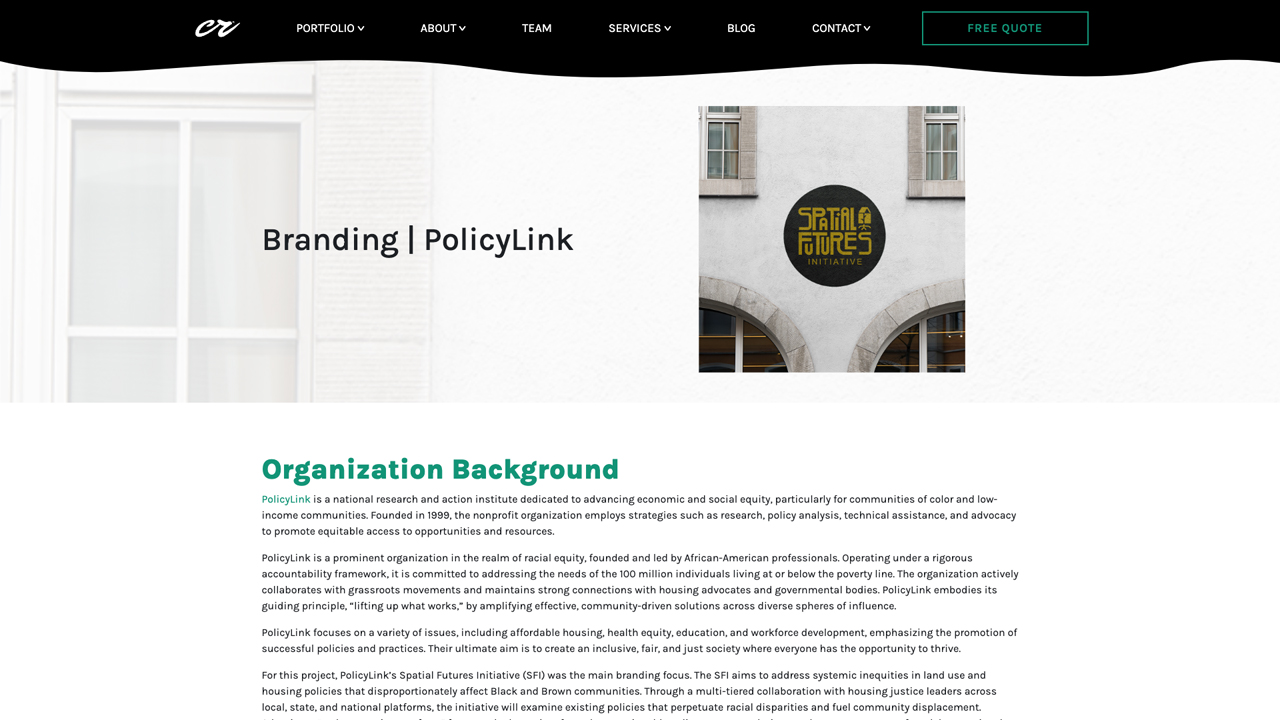 Branding | PolicyLink’s Spatial Futures Initiative by Creative Repute, Inc.