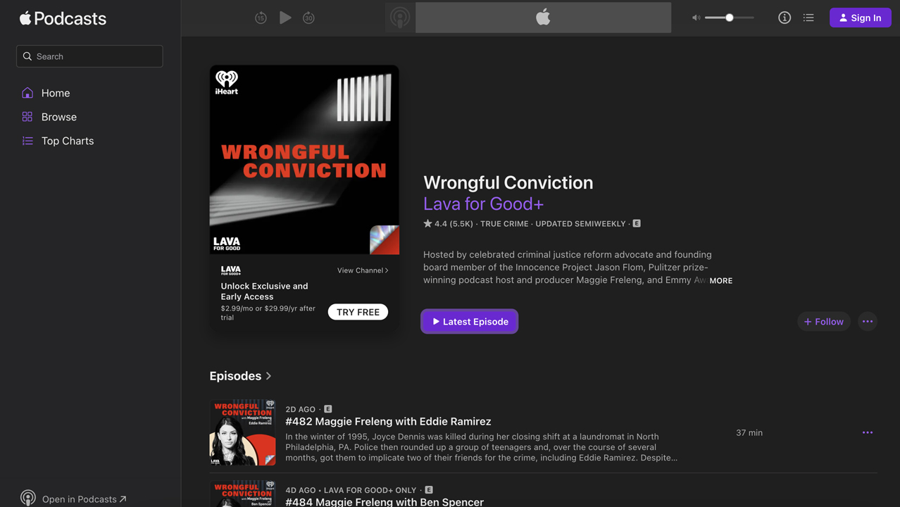 Wrongful Conviction by Lava for Good