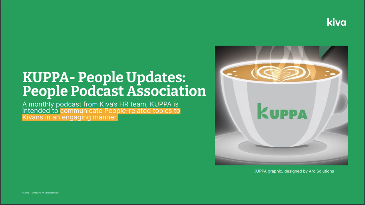 Kiva -KUPPA by Kiva Microfunds