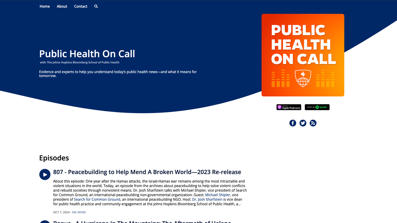 Public Health On Call Podcast by Johns Hopkins Bloomberg School of Public Health