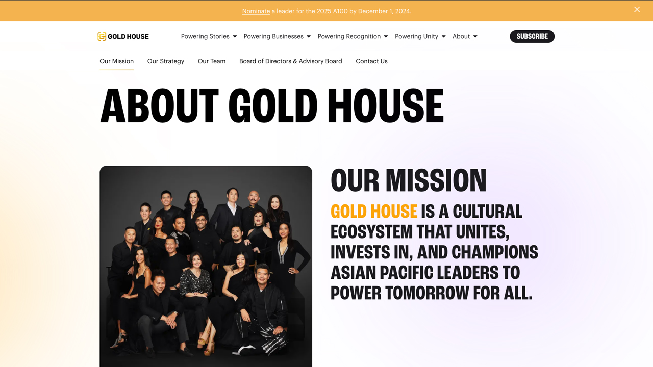 Gold House reshapes global power by Gold House