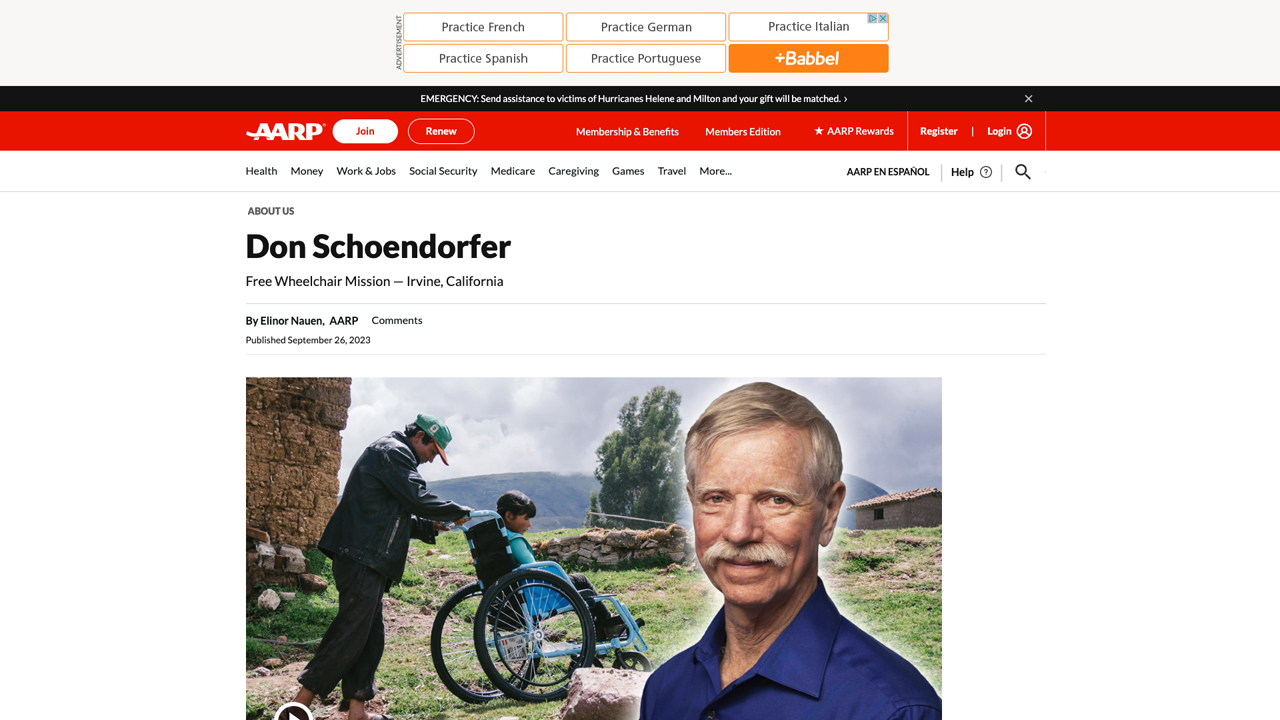 This Engineer's Vision: A Wheelchair for Those in Need by AARP