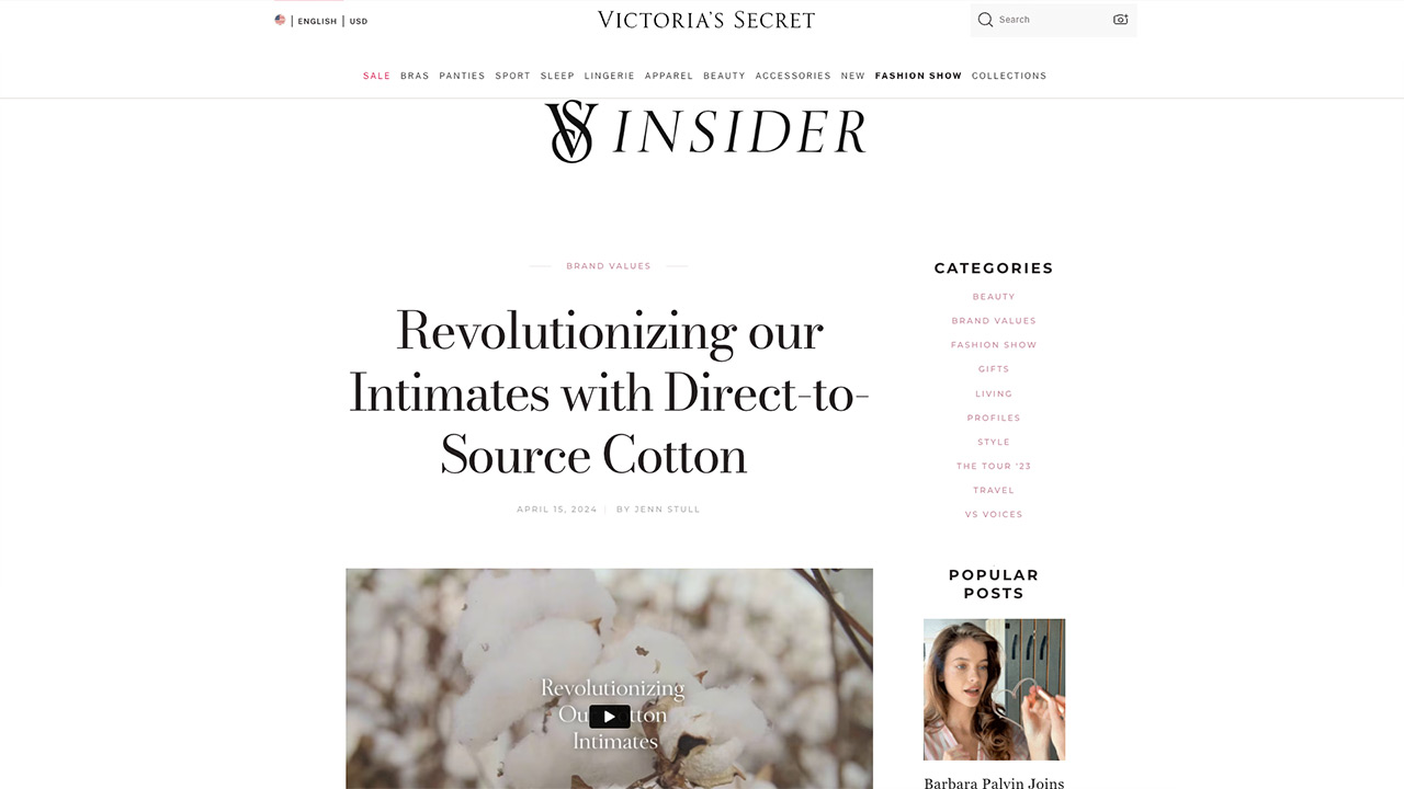 VS&Co Cotton Storytelling by Victoria's Secret