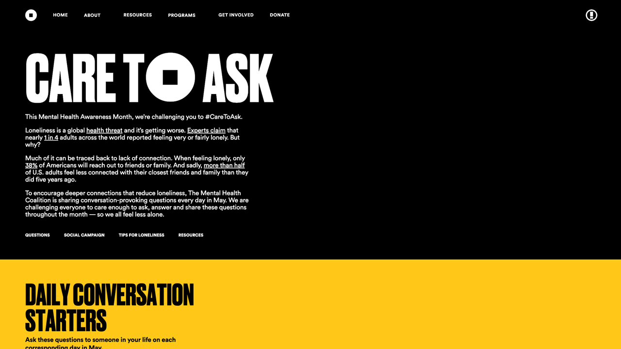 #CareToAsk by Mental Health Coalition