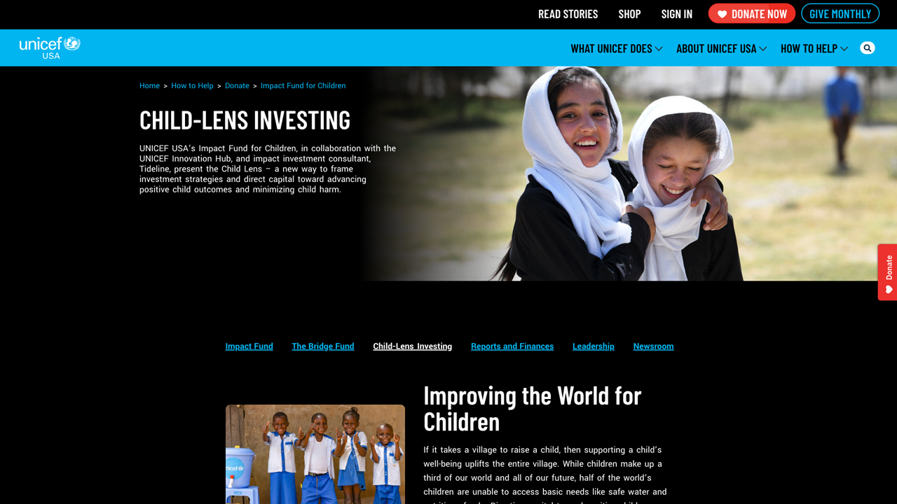 UNICEF USA Child Lens Investing Framework by UNICEF USA
