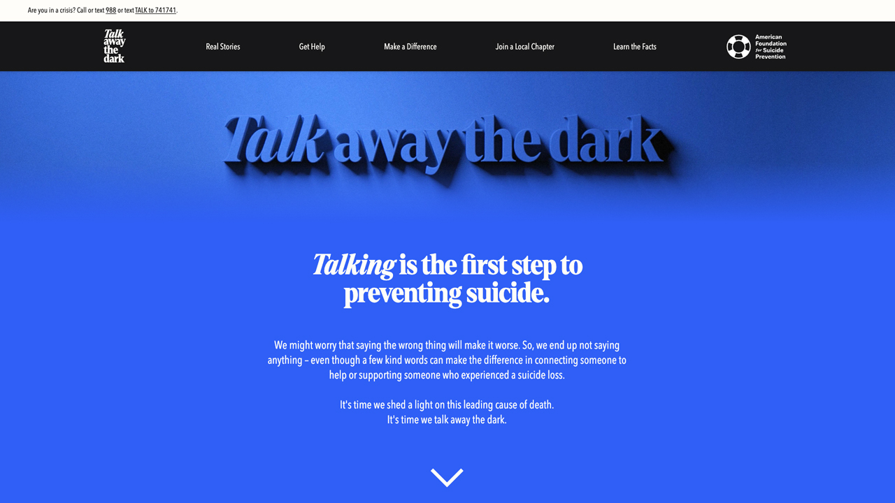 Talk Away the Dark by American Foundation for Suicide Prevention