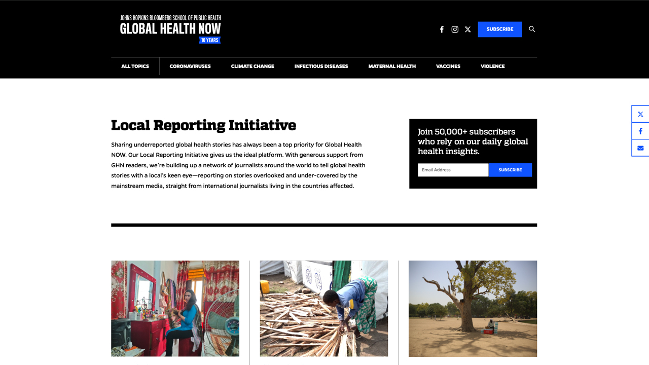 10 Years of Delivering Global Health News by Johns Hopkins Bloomberg School of Public Health