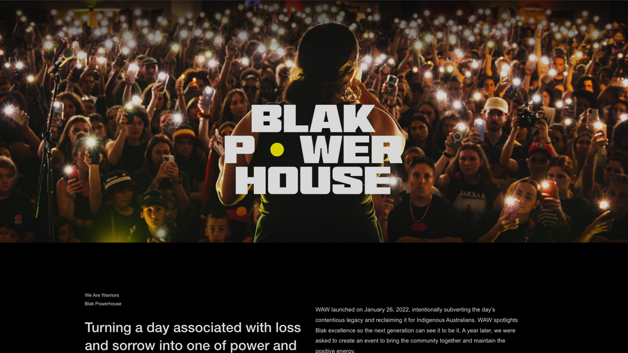 We Are Warriors - Blak Powerhouse by R/GA