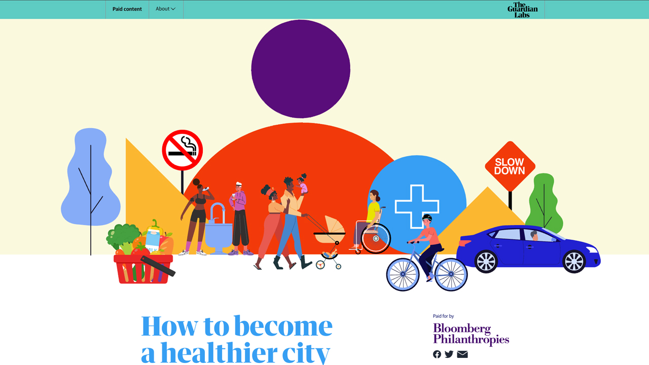 How to become a healthier city, The Guardian US x Bloomberg Philanthropies by The Guardian US