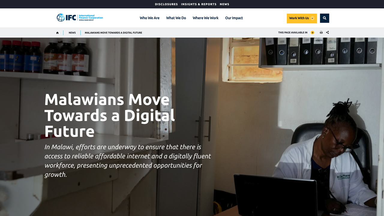 Malawians Move Towards a Digital Future by IFC - World Bank Group