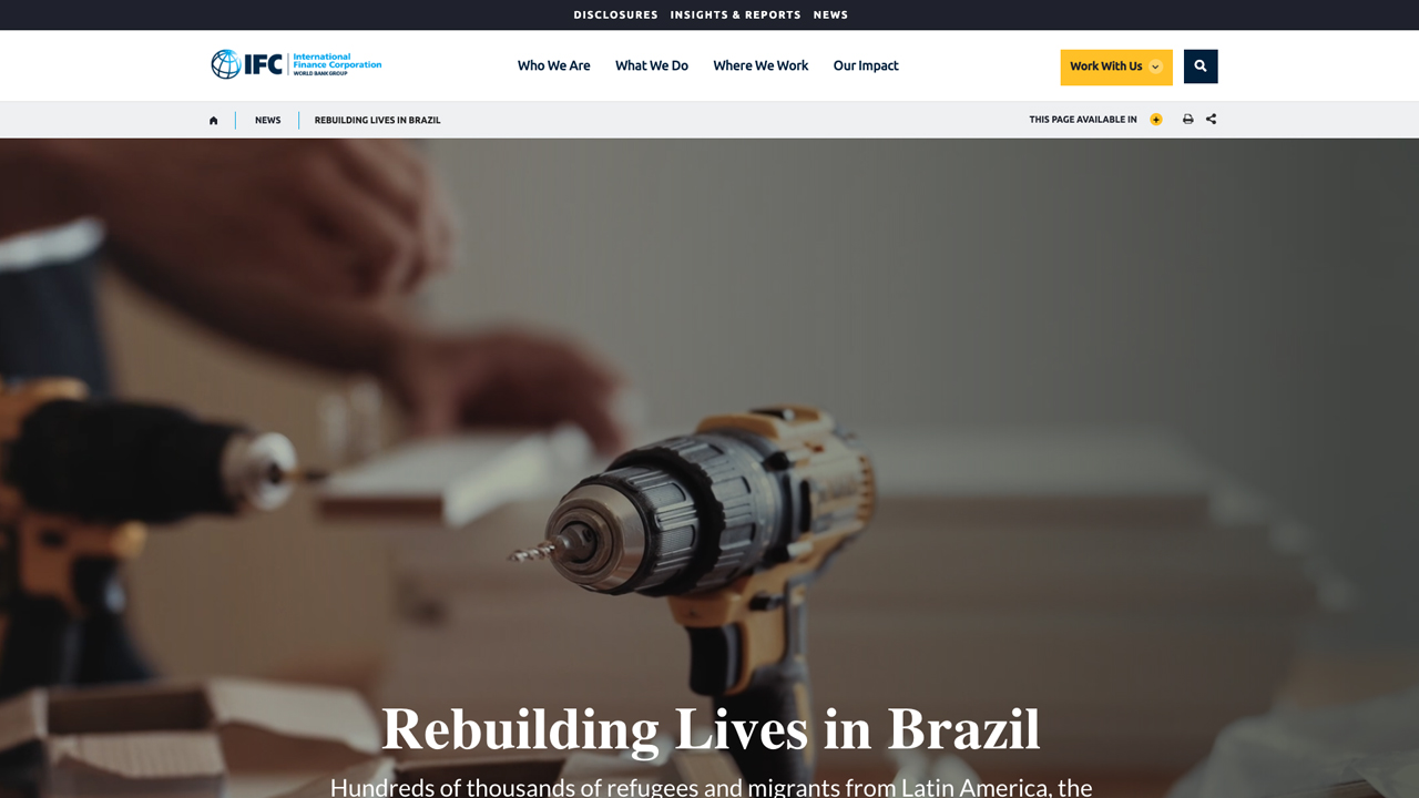 Rebuilding Lives in Brazil by IFC - World Bank Group