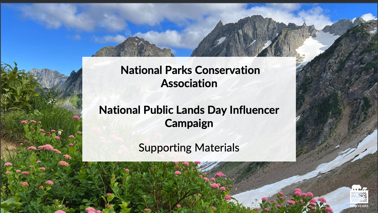 National Public Lands Day Influencer Campaign by National Parks Conservation Association
