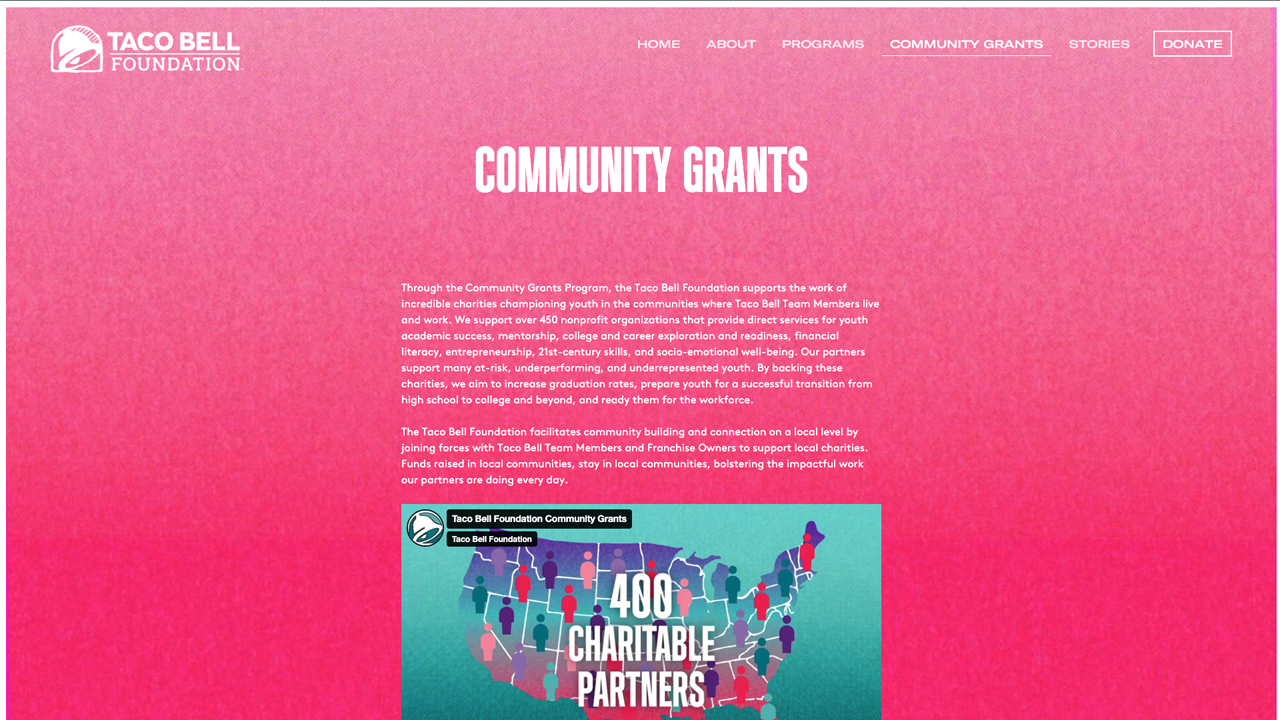 Taco Bell Foundation’s Community Grants by Taco Bell Foundation