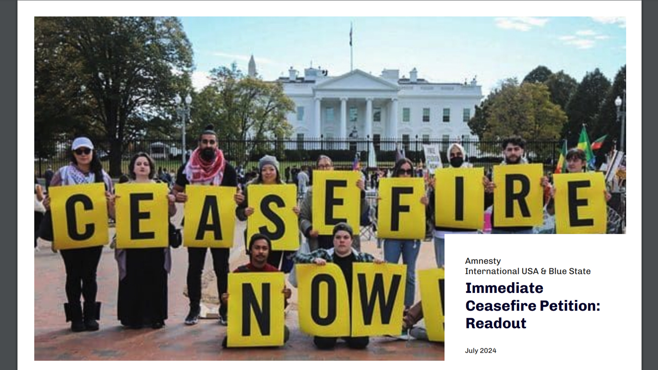 Mobilizing for an Immediate Ceasefire in Gaza by Amnesty International USA